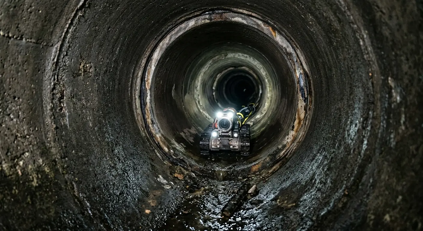 Robotic sewer camera inspecting pipe interior for Drain Snake Service in Wailua Homesteads